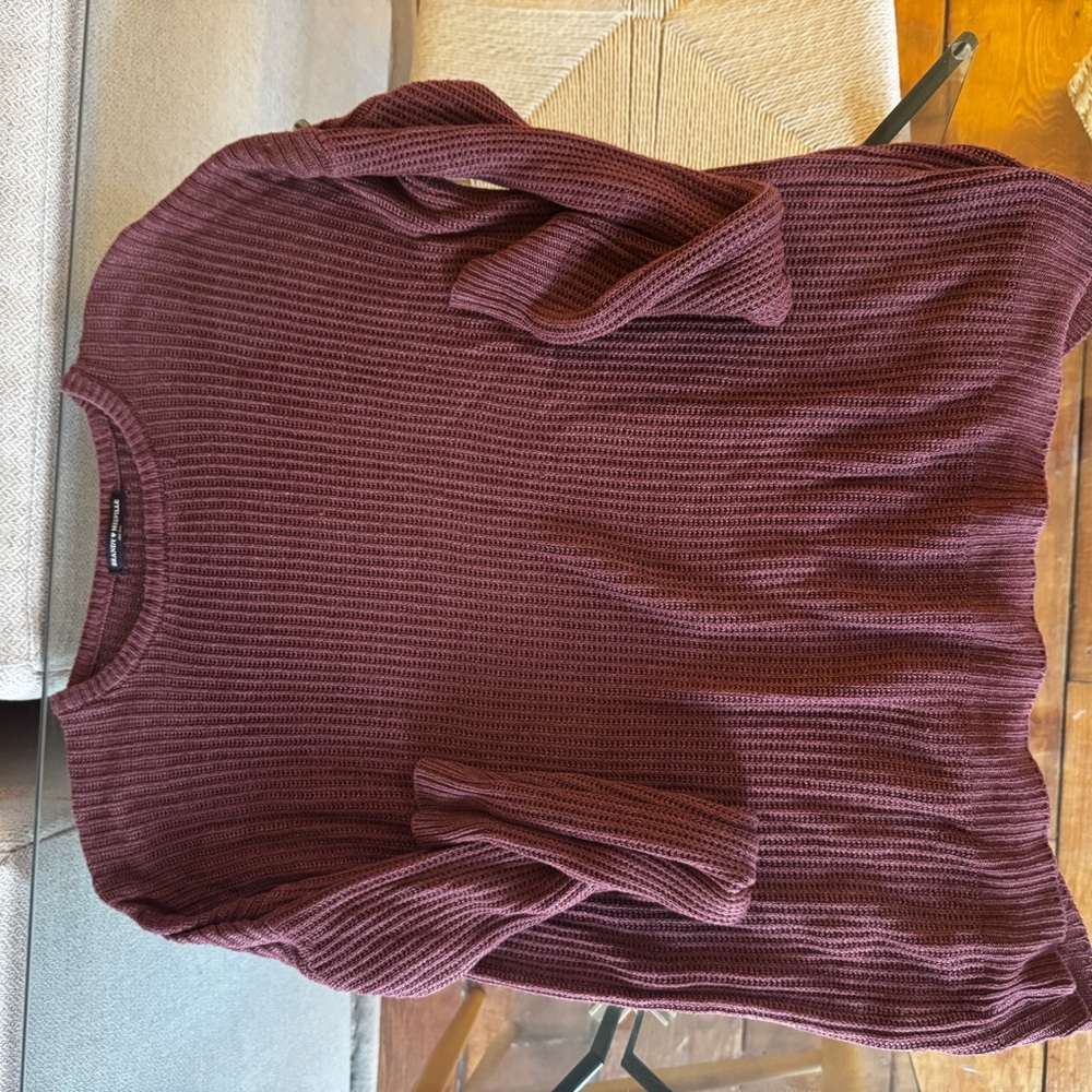 Brandy Melville Deep Red Knit Top